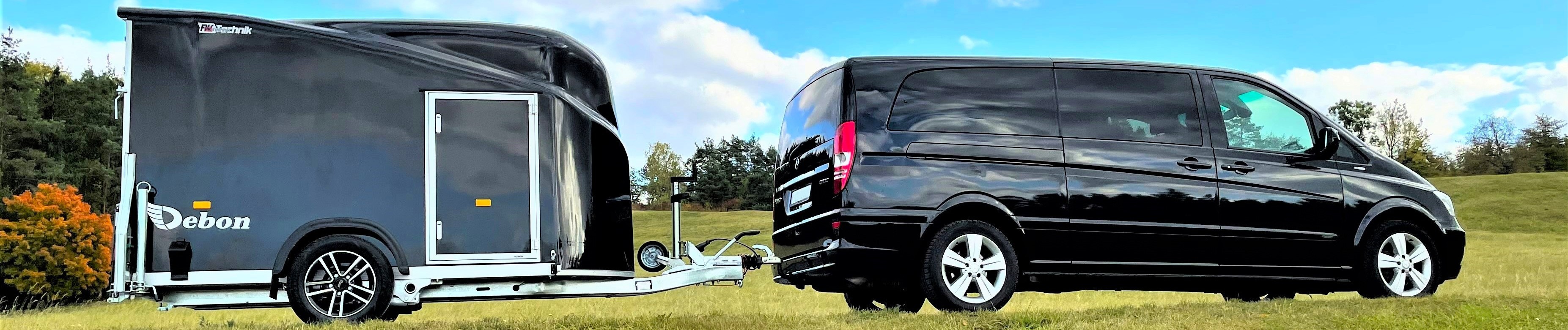 Skříňový přívěs Debon Cargo 1300 černý ALU KOLA 26